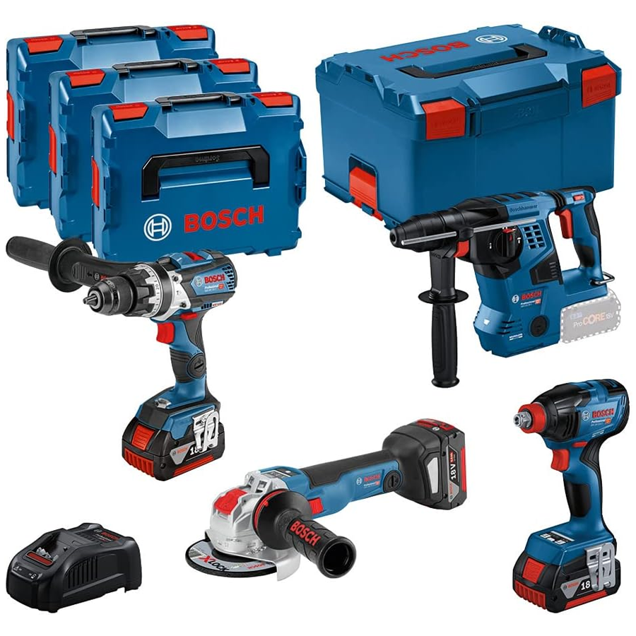 Bosch 18V 4pc Brushless Kit 01615990N30