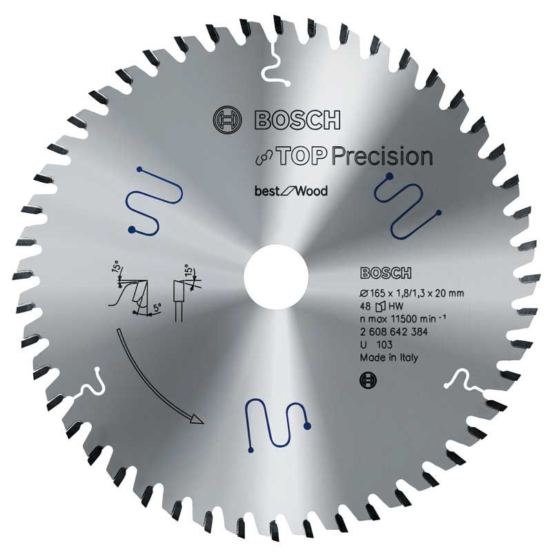 BOSCH 165mm X 20 X 20T Plunge Saw Blade 2608642385 Dax Tools