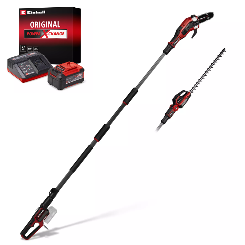 Einhell GP-HC 18/5020 Li T BL-Solo PXC 18V Cordless Professional Brushless High Reach Hedge Trimmer and Pruner Kit 3410970