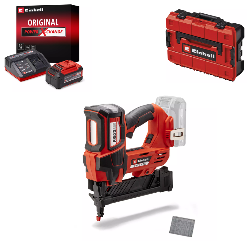 Einhell FIXETTO 18/50 N PXC 18V Professional Cordless 18G Nailer 4257795 Kit