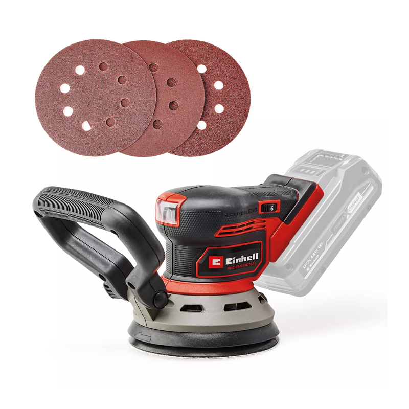 Einhell TP-RS 18/32 Li BL-Solo PXC 18V 125MM Professional Brushless Rotating Sander 4462020 Kit