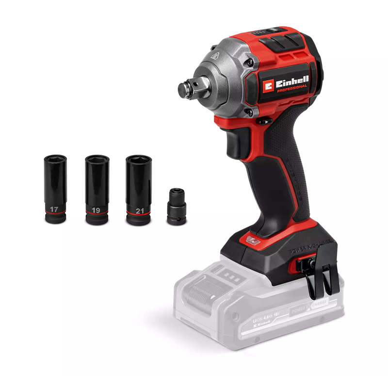 Einhell TP-CW 18/260-C Li BL - Solo PXC 18V 260NM Professional Brushless 3 Speed Compact Impact Wrench (5.2Ah Battery & Charger) 4510090