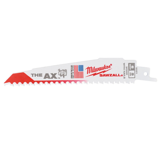 MILWAUKEE PK5 150MM 6TPI AX SABRE SAW BLADE 48005021