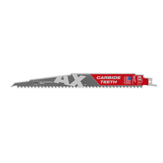 MILWAUKEE 230MM AX CARBIDE SABRE SAW BLADE 48005226