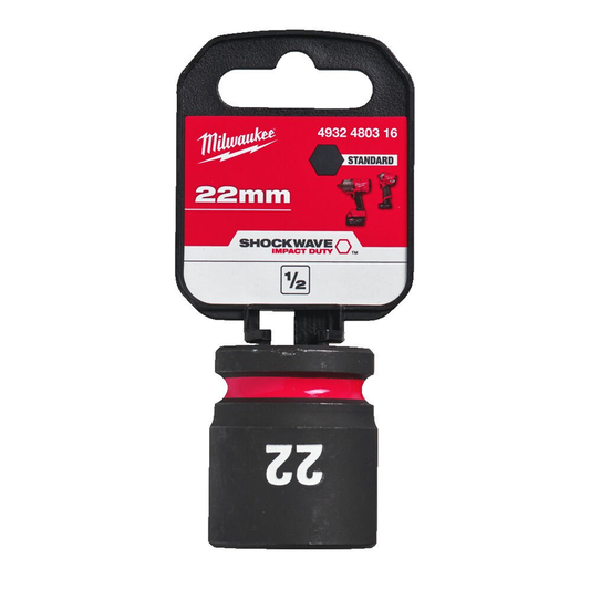 Milwaukee 1/2" Impact Socket STD 22mm 4932480316