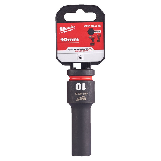 Milwaukee 1/2" Impact Socket DEEP 10mm 4932480328