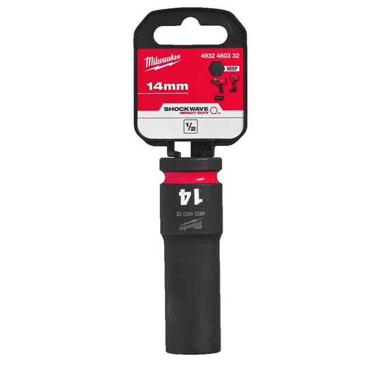 Milwaukee 1/2" Impact Socket DEEP 14mm 4932480332