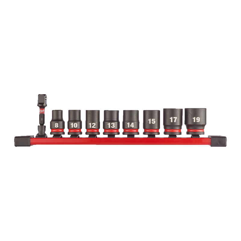 Milwaukee 4932480454 9pc Shockwave Impact Duty 3/8" Socket Rail Set