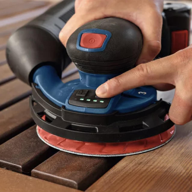 BOSCH Random Orbit Sander GEX 18V-150-3 (Body Only, 1X C470 SHEET, DUST BOX, GUARD RING, L-BOXX) 0601372903