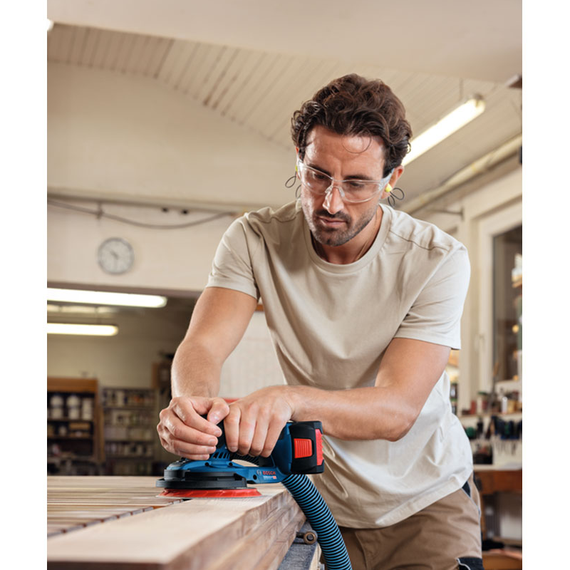 BOSCH Random Orbit Sander GEX 18V-150-3 (Body Only, 1X C470 SHEET, DUST BOX, GUARD RING, L-BOXX) 0601372903