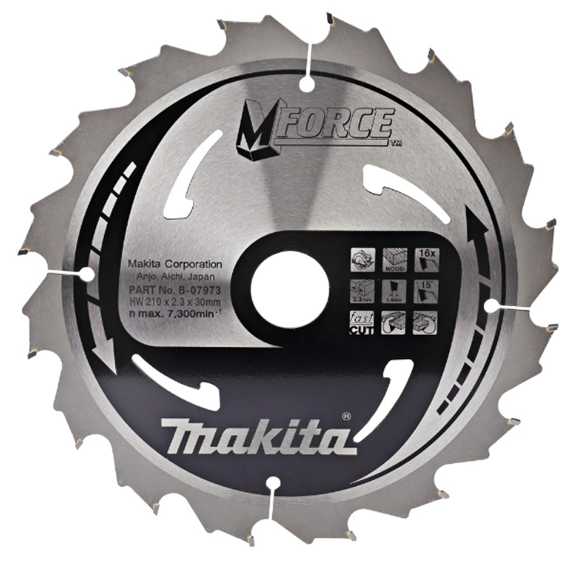 MAKITA MFORCE FOR PORTABLE SAWS TCT BLADE 165MM X 20 X 16T B-07901