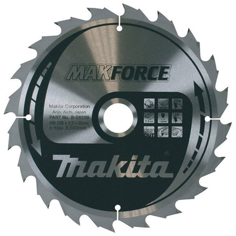 MAKITA MAKFORCE FOR PORTABLE SAWS TCT BLADE 230MM X 30 X 40T B-08517
