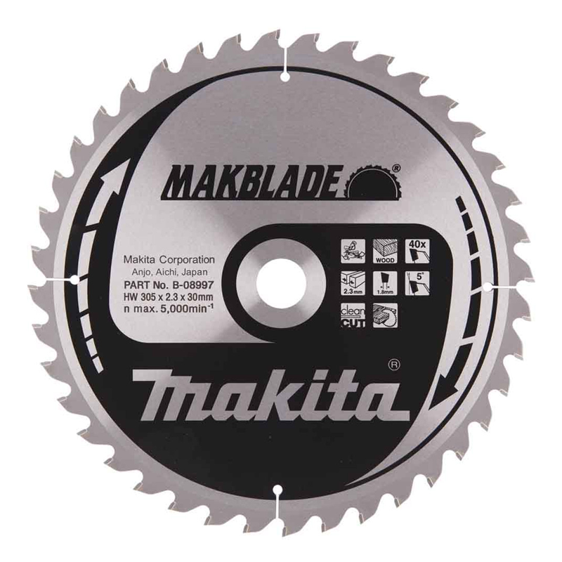 MAKITA MAKBLADE FOR STATIONARY SAWS TCT BLADE 305MM X 30 X 40T B-08997