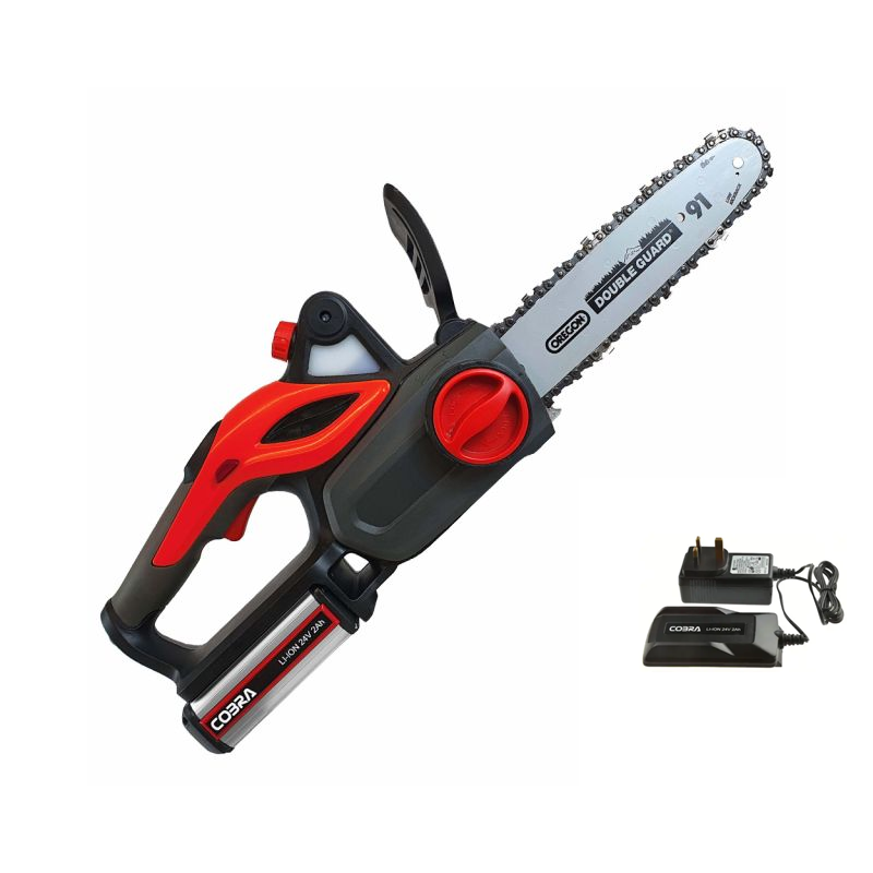 Cobra 24V 4pc Bundle (Grass Trimmer, Hedge Trimmer, Chainsaw, Leaf Blower, 4 Batteries, 4 Chargers)