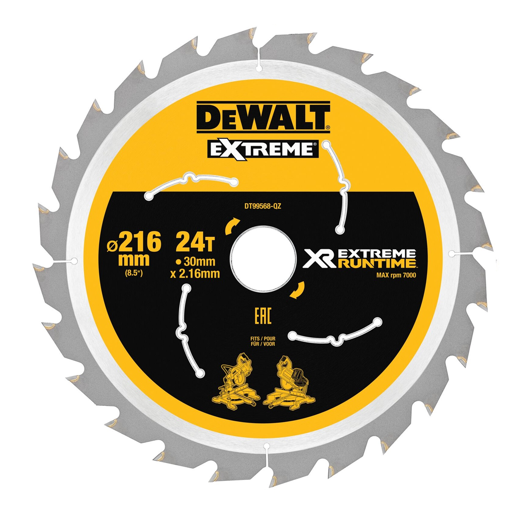 Dewalt Extreme Runtime Saw Blade 216mm X 30mm X 24T DT99568-QZ