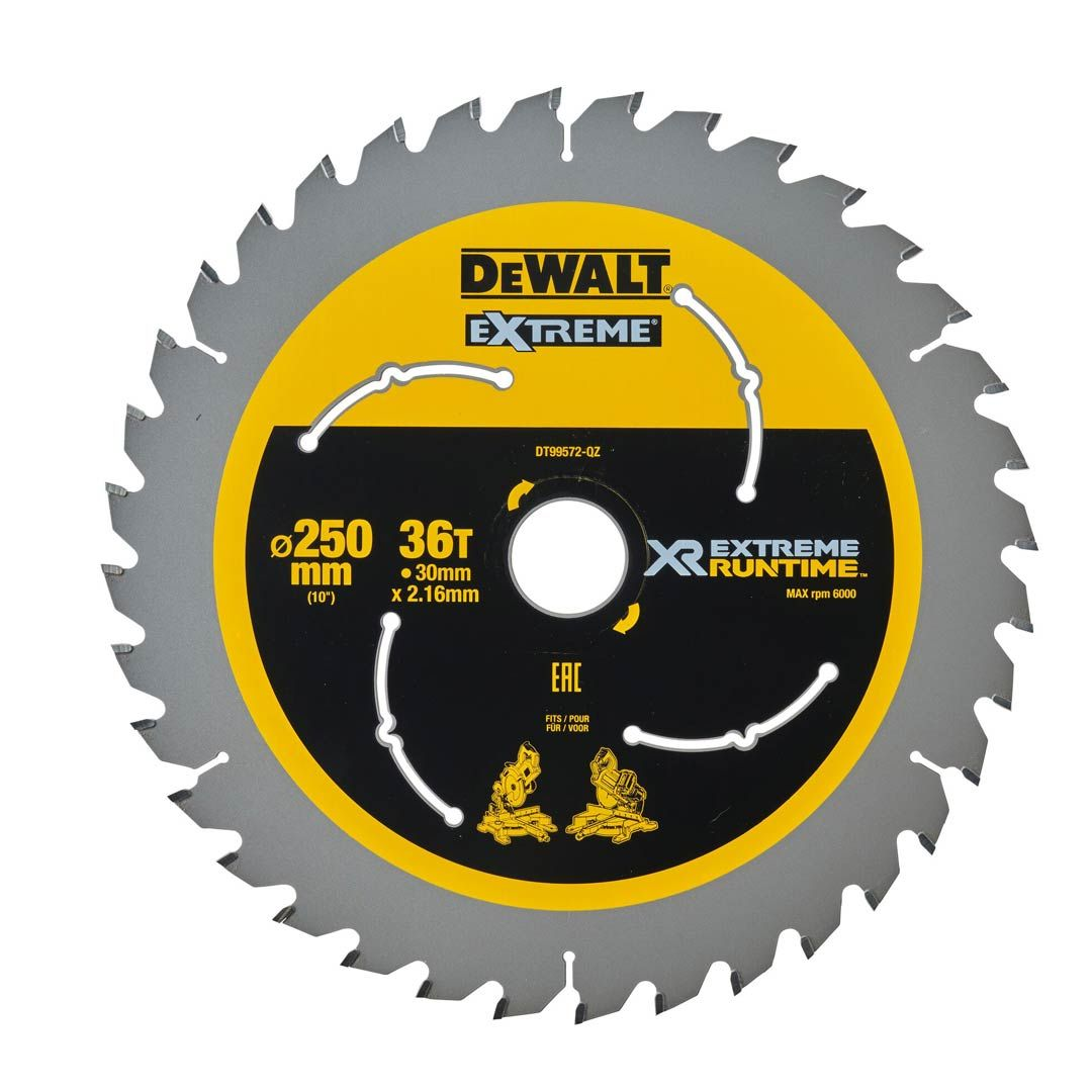 Dewalt Extreme Runtime Saw Blade 250mm X 30mm X 36T DT99572-QZ