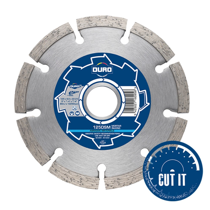 Duro 115mm STD Mortar Raker Diamond Blade 115DSM