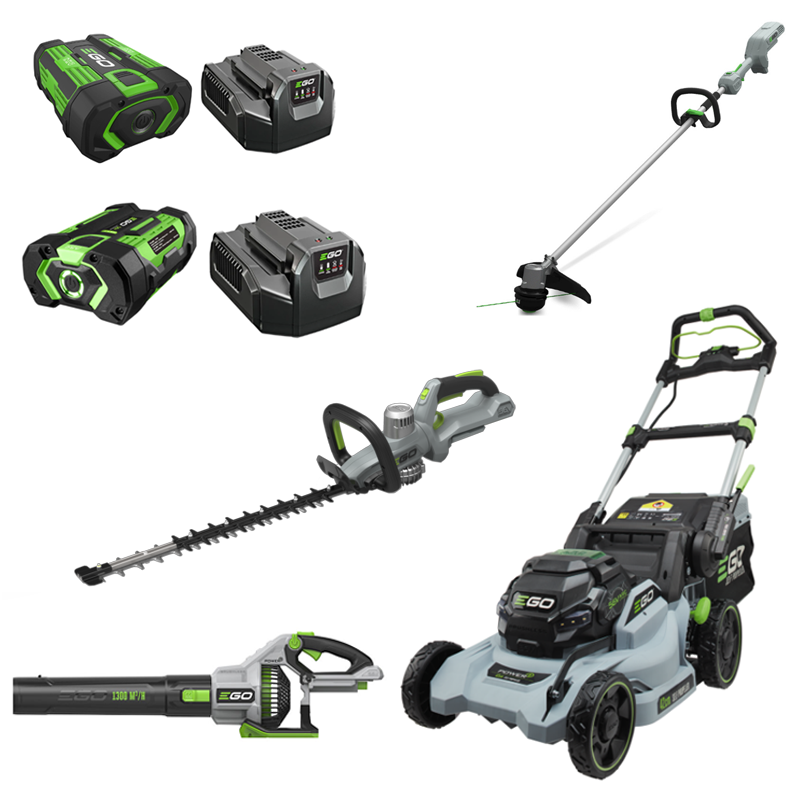 EGO Complete 56V Garden Bundle (LM1702E-SP, ST1510E, HT5100E, LB7650E)