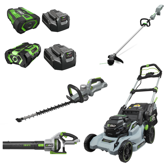EGO Complete 56V Garden Bundle (LM1702E-SP, ST1510E, HT5100E, LB7650E)