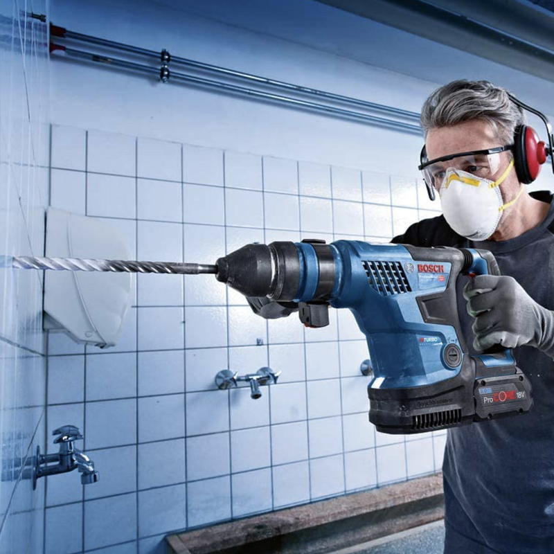 Bosch GBH18V-34CF 18V BITURBO SDS+ Plus Rotary Hammer Drill Kit