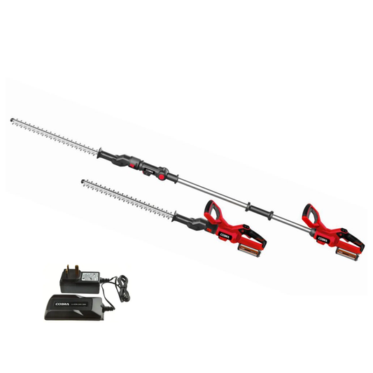Cobra 24V 2Ah Li-ion 50cm Pole Hedge Trimmer Kit HT50LRH24V (With Battery and Charger)