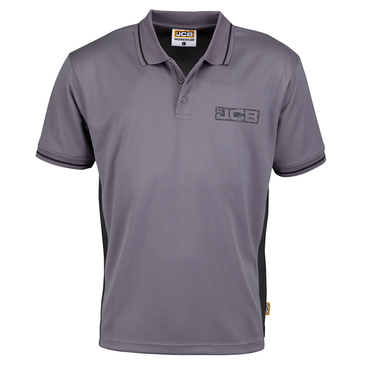 JCB Workwear Trade Preformance Polo Shirt Grey (Sizes Small-2XL)