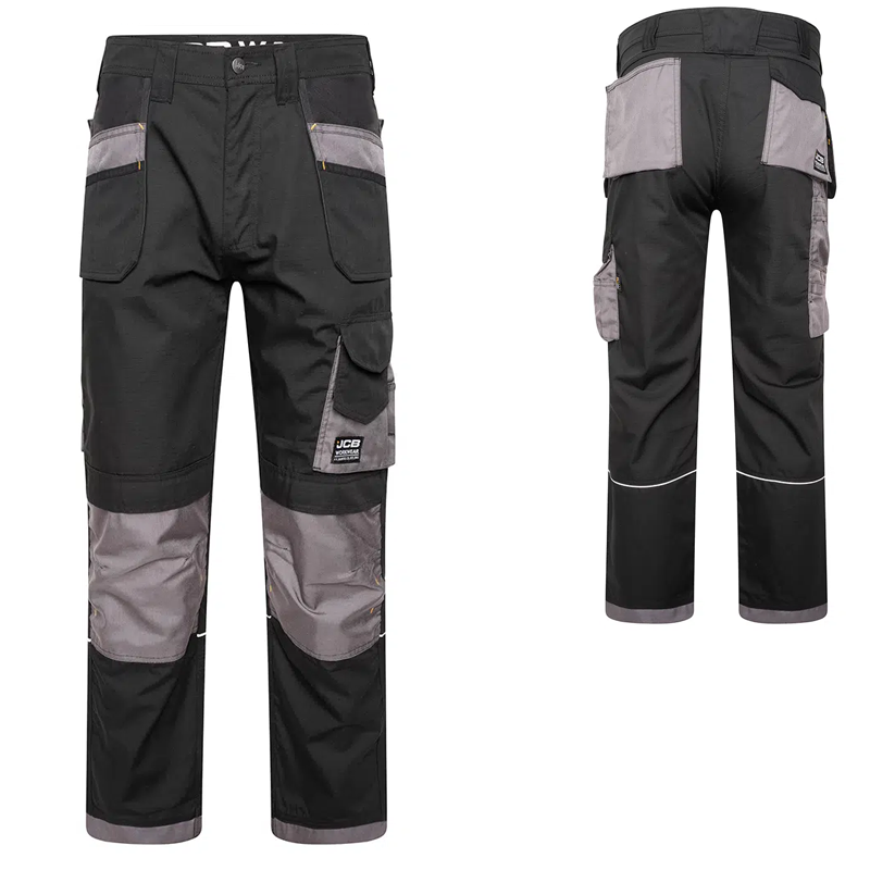 JCB Workwear Trade Plus Rip Stop Trousers (Sizes 28W-44W)