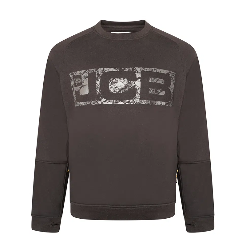 JCB Workwear Trade Crewneck Sweatshirt Black (Sizes Small-2XL)
