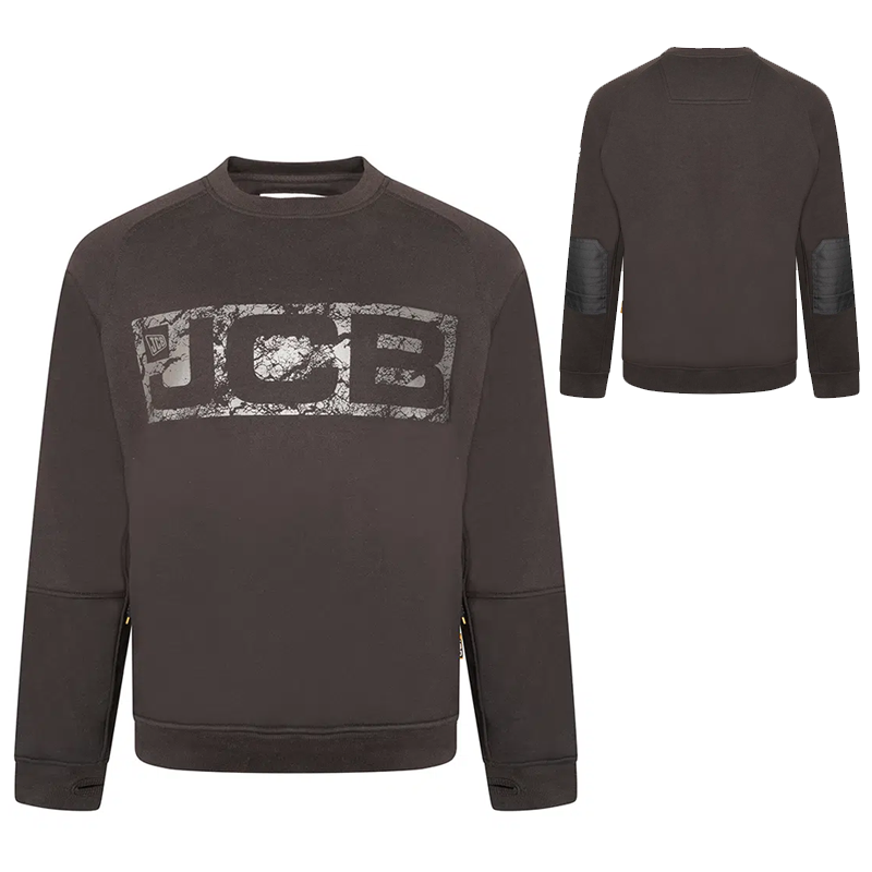 JCB Workwear Trade Crewneck Sweatshirt Black (Sizes Small-2XL)