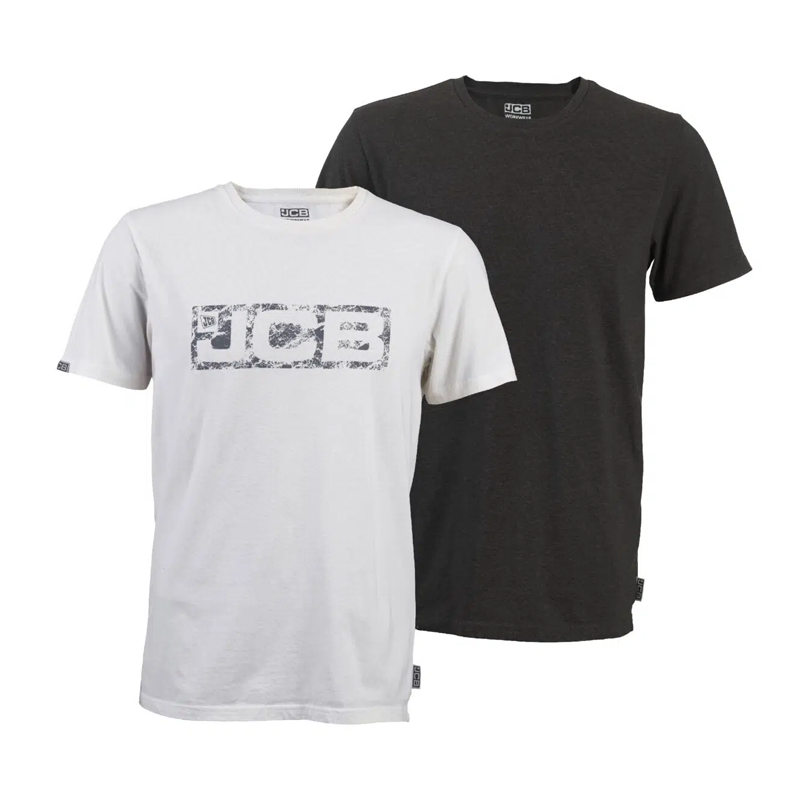 JCB Workwear Essential T-Shirt Twin Pack (Sizes Medium-2XL)