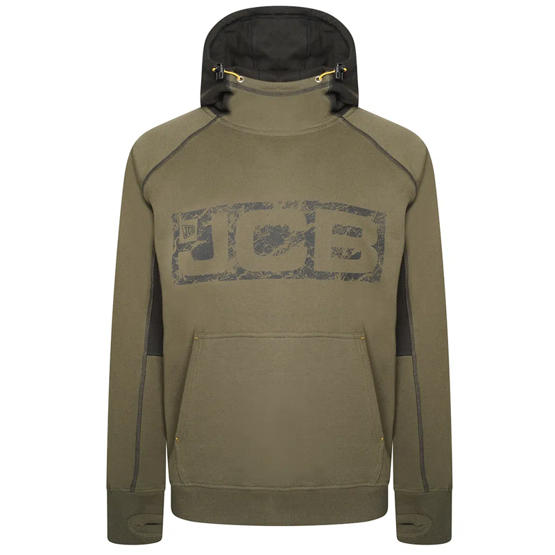 JCB Horton Hoodie Black/Olive (Sizes Small-3XL)