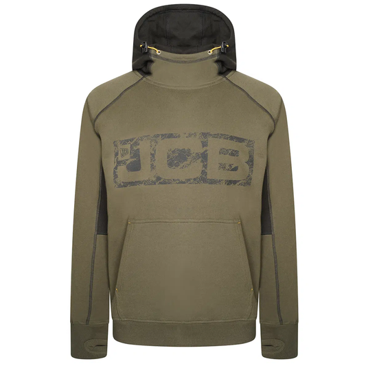 JCB Horton Hoodie Black/Olive (Sizes Small-3XL)