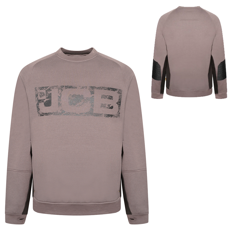 JCB Workwear Trade Crewneck Sweatshirt Grey (Sizes Small-2XL)