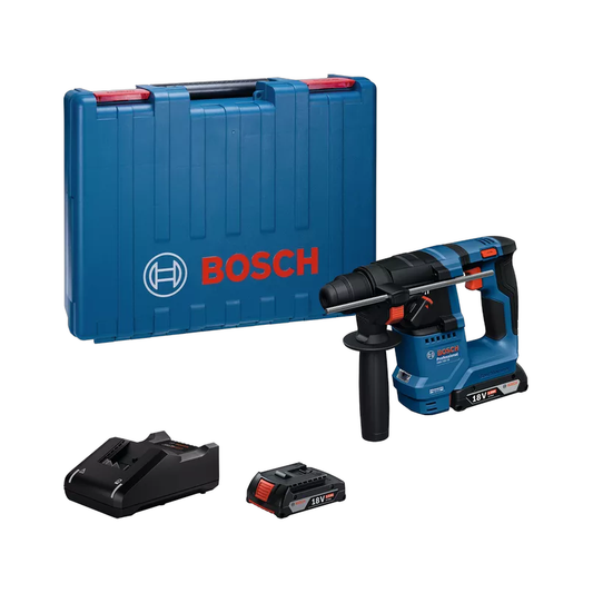 Bosch GBH18V-18X One Chuck SDS+ Hammer Kit Comes With 2x 5Ah & Charger in Carry Case 0611927171