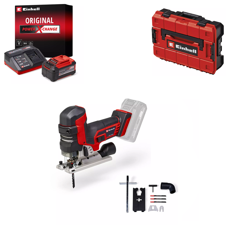 Einhell TP-JST 18/135 Li BL - Solo PXC 18V 135MM Professional T SHAPE Brushless Jigsaw Kit 4321265