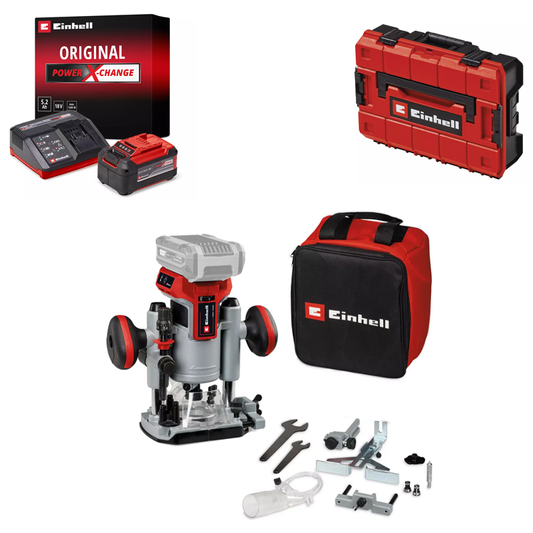 Einhell TP-RO 18 Set Li BL - Solo PXC 18V Professional Cordless Palm Trim Router Kit 4350410