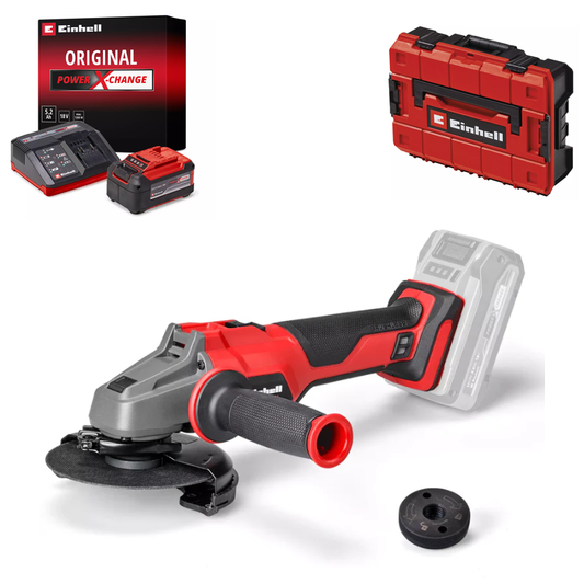 Einhell AXXIO 18/125 Q PXC 18V 125MM Professional Quick Release Brushless Angle Grinder Kit 4431151