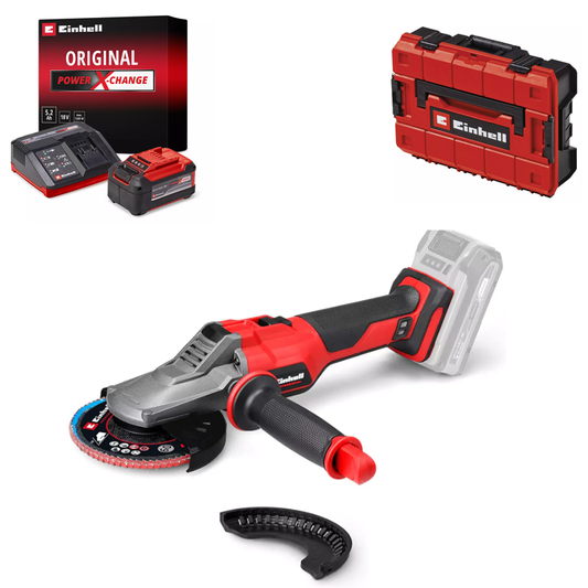 Einhell TP-AG 18/125 F Li BL - Solo PXC 18V 125MM Professional Brushless Flat Head GrinderKit 431175