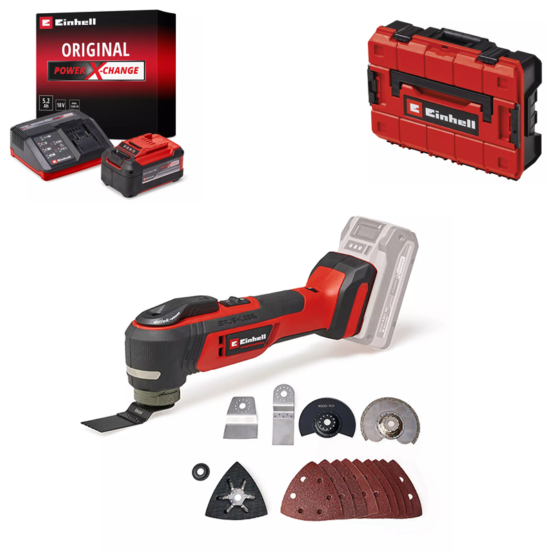 Einhell TP-MG 18 Li BL - Solo PXC 18V Professional Brushless Multi Tool 4465190 Kit