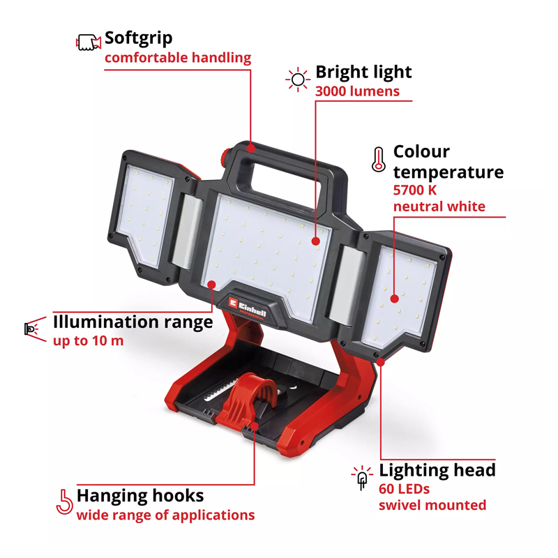 Einhell TP-CL 18/3000 Li - Solo PXC 18V Professional Site Light Kit 4514172