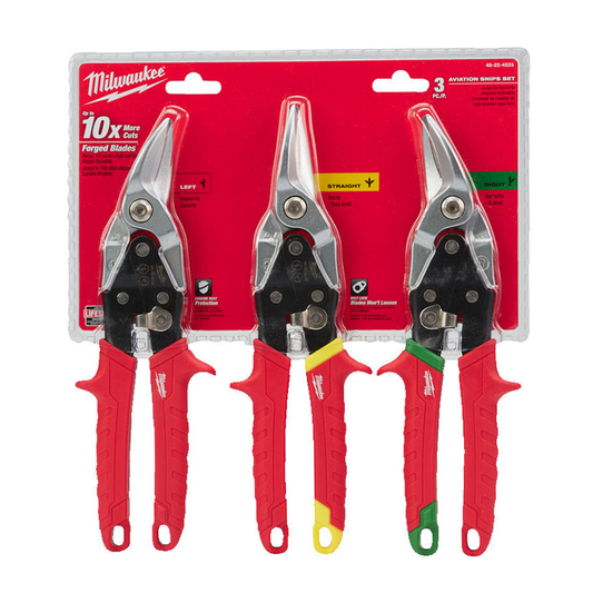 Milwaukee 3pcS Set Metal Snips -1pc 48224533