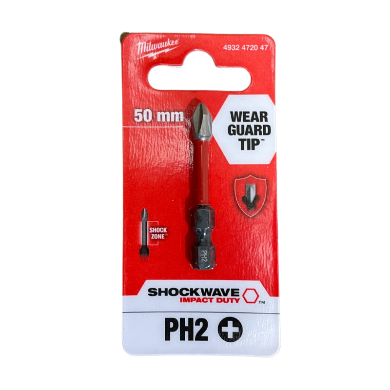 Milwaukee SCREWDR. Bit SHW PH2 50mm-1pc 4932472047