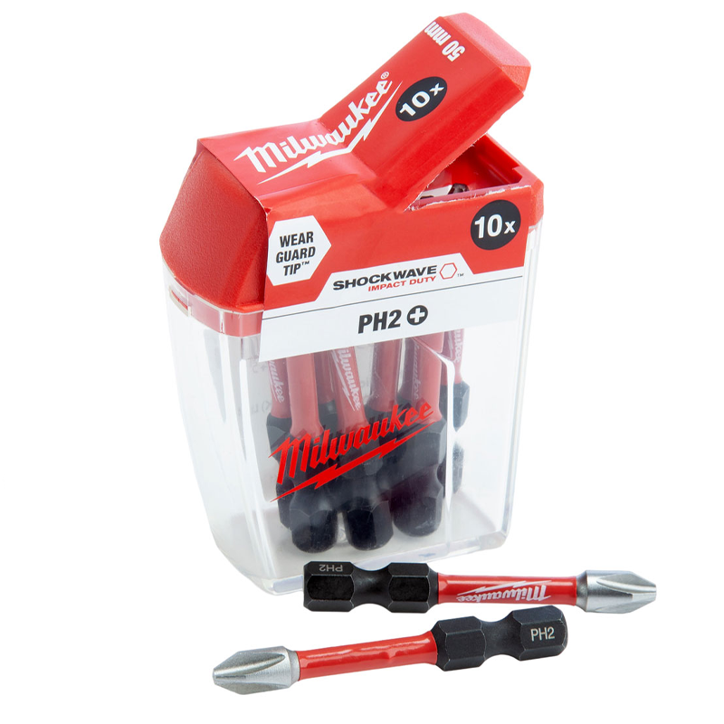 Milwaukee SCREWDR. Bit SHW CD PH2 50mm-10pc 4932472048