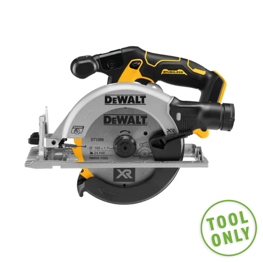 Dewalt 18V XR DCS565N-XJ 165mm B/L Circular Saw Body