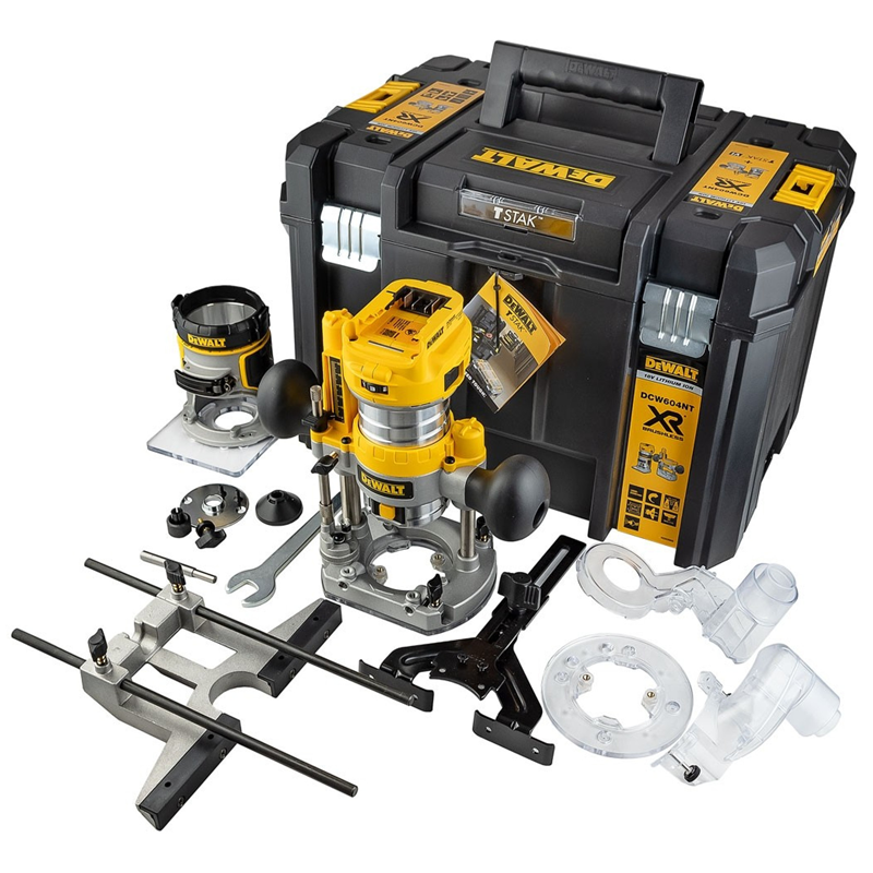 DeWalt DCW604NT-XJ B/L Router/Trimmer Body W/ Plunge Base & Case