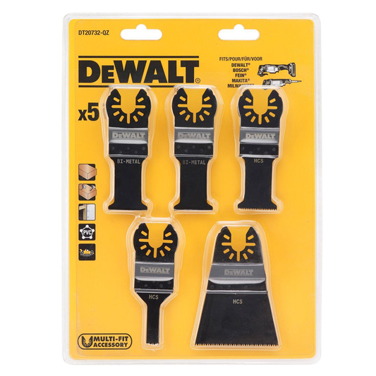 DeWALT DT20732-QZ 5pc Multi Tool Accessory Set