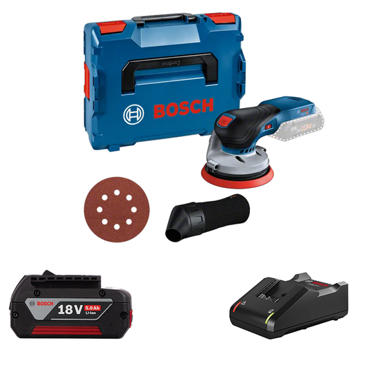 Bosch GEX 18V-125 18V 125mm Brushless Random Orbital Sander Kit (5.0Ah Battery & Charger)