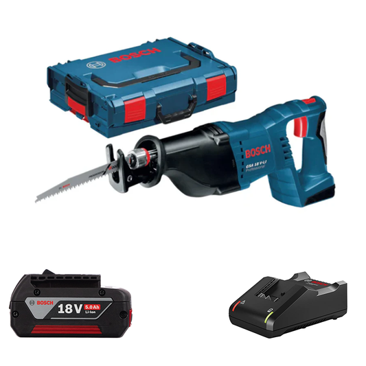 Bosch GSA 18V-LI 18V Sabre Saw Kit in L-Boxx (5.0Ah & Charger)