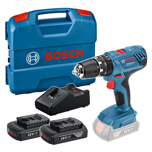 Bosch GSB18V-21 Combi Drill C/W 2x 2.0AH