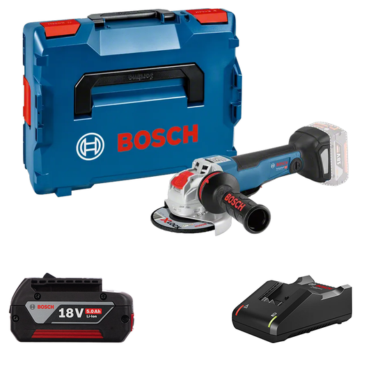 Bosch GWX18V-10P 18V Xlock Grinder Body in L-Boxx Kit (5.0Ah & Charger)